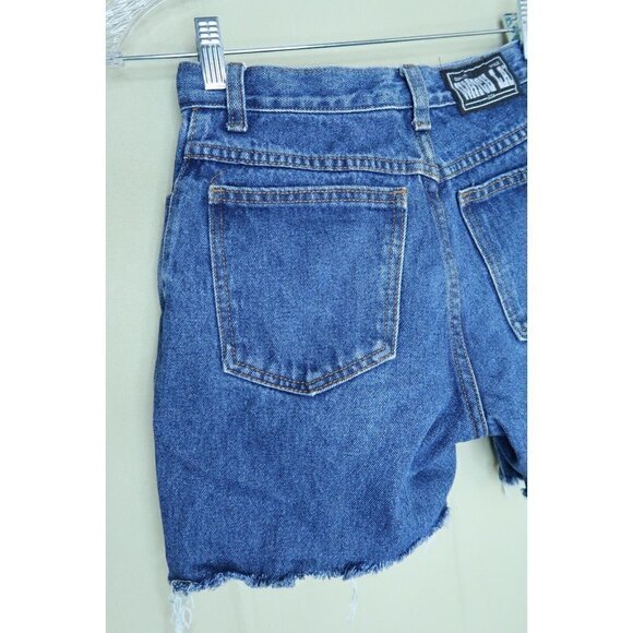 Vintage Watch LA Denim Hipster Bermuda Length Raw Hem Womens Junior Size 9-10 - Picture 5 of 7